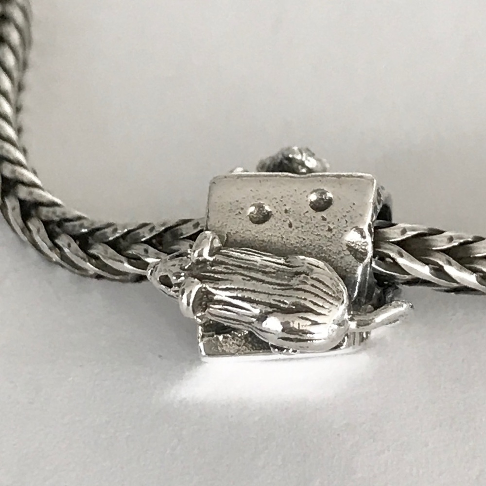 Authentic Trollbeads Mice on Cheese Bead New